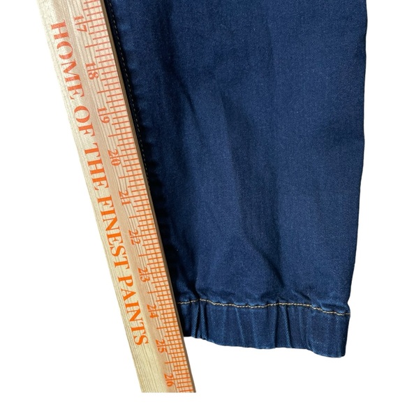 Veronica Beard Women 10 Denim Joggers Jeans Ankle Button Blue Stretch Mid Rise - Picture 11 of 11